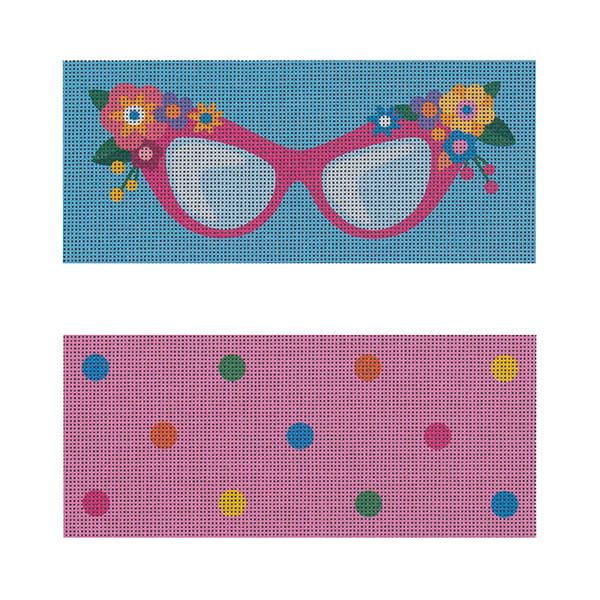 Cat Eye w/Flowers Eye Glass Case