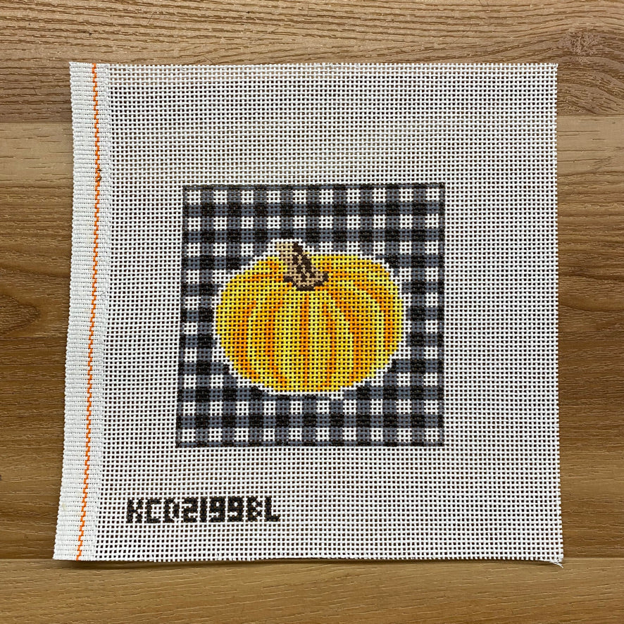 Pumpkin on Gingham - The Flying Needles