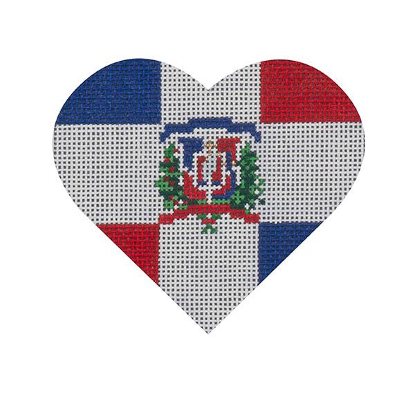 Dominican Republic Flag Heart