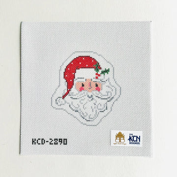 Santa Head Printed Canvas - The Flying Needles