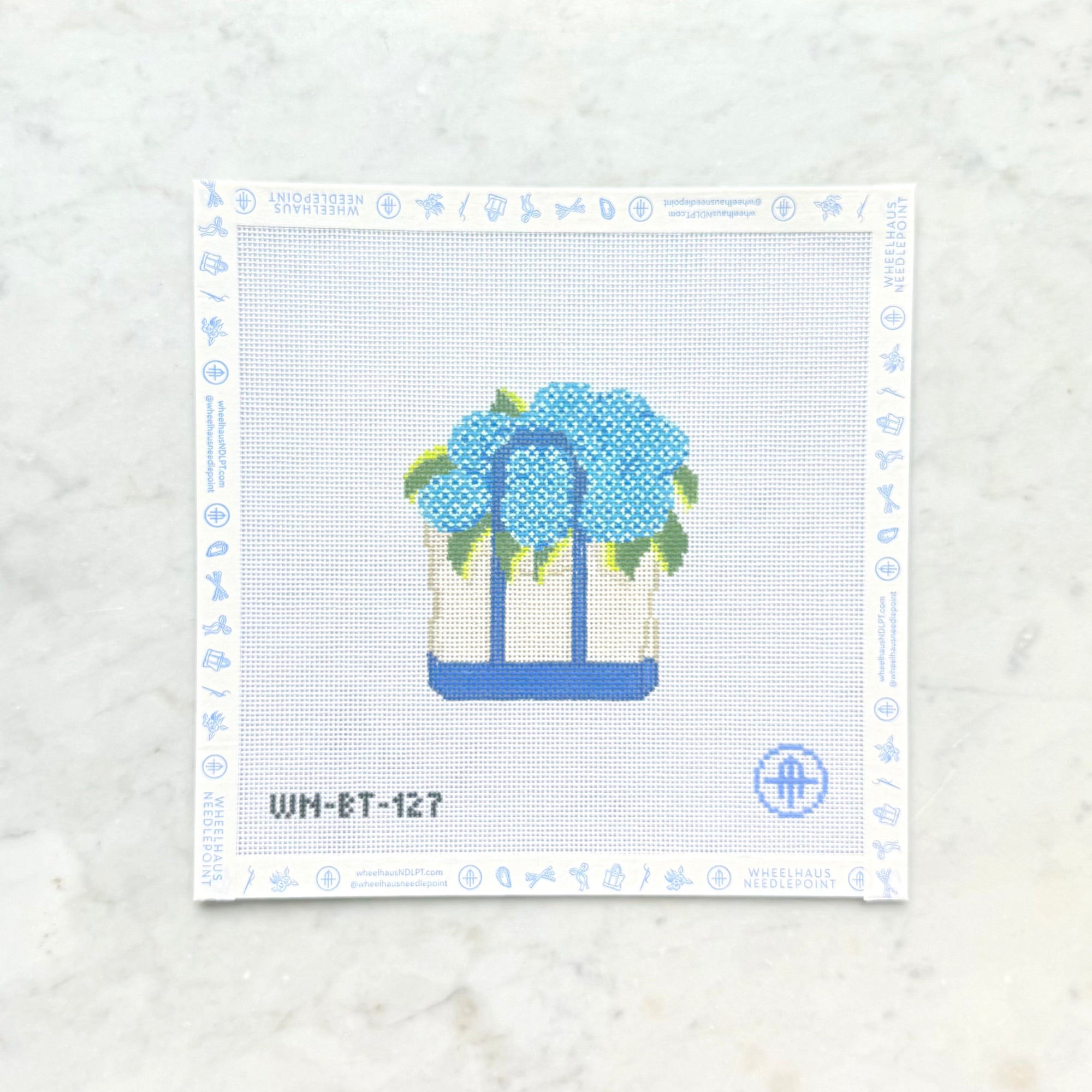 Blooming Hydrangeas Tote - Blue - The Flying Needles