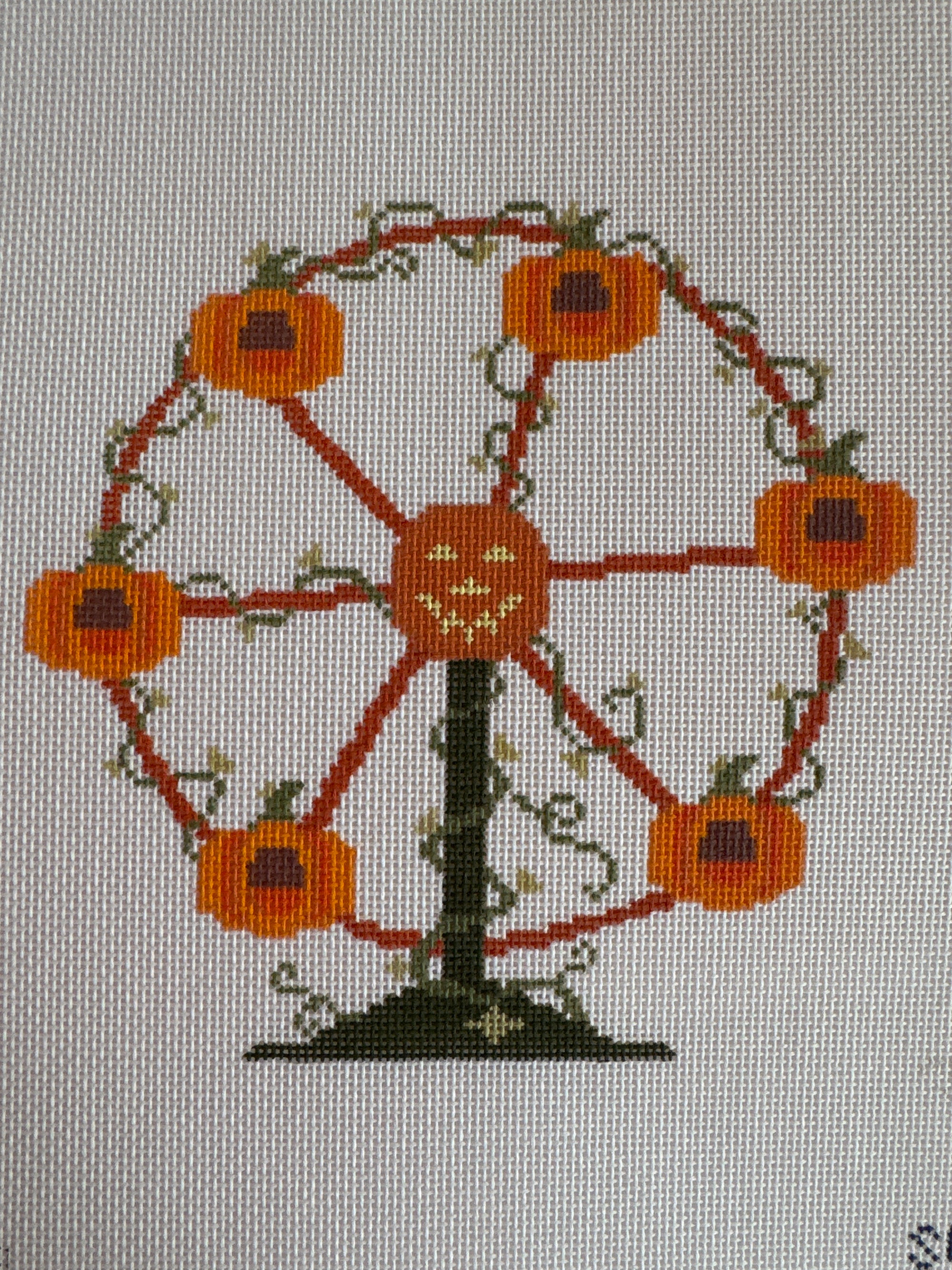 Pumpkin Ferris Wheel - 18 mesh - The Flying Needles