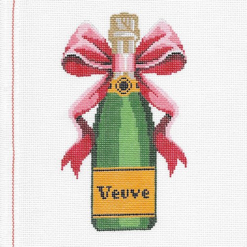 Veuve Bottle - Red Bow - The Flying Needles