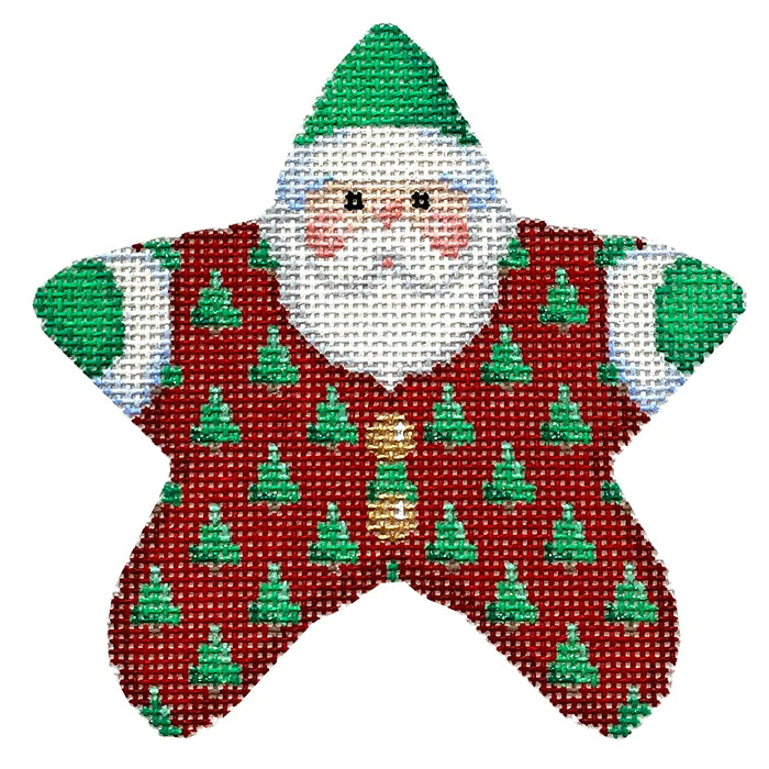 Trees on Red PJ Santa - The Flying Needles