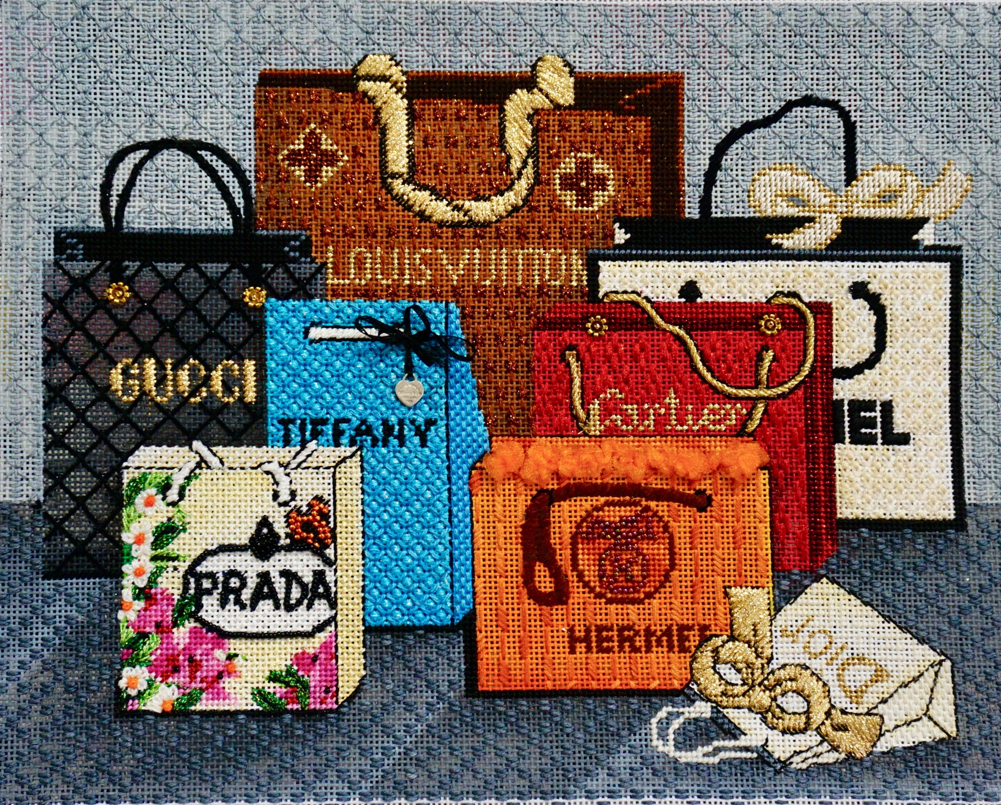 Designer Shopping Bags Stitch Guide - The Flying Needles