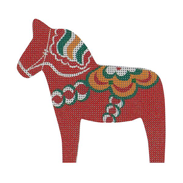 Dala Horse. Orange Red
