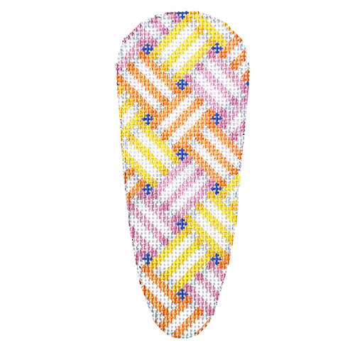 Diagonal Stripe Weave Pink Carrot - The Flying Needles