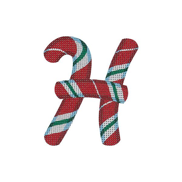 Candy Cane Letter H