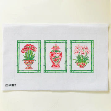 Trio of Porcelain Florals - The Flying Needles