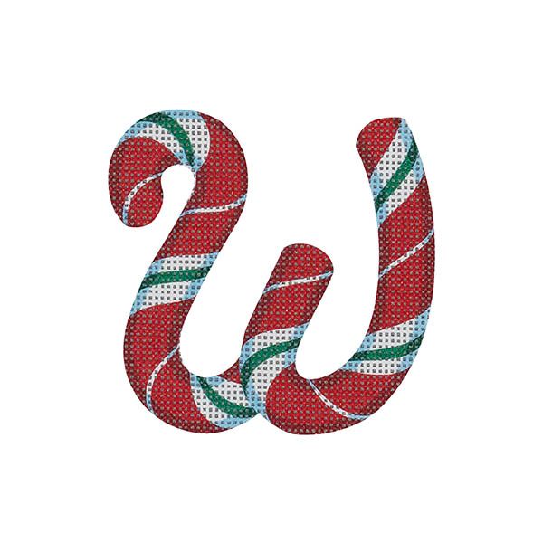 Candy Cane Letter W