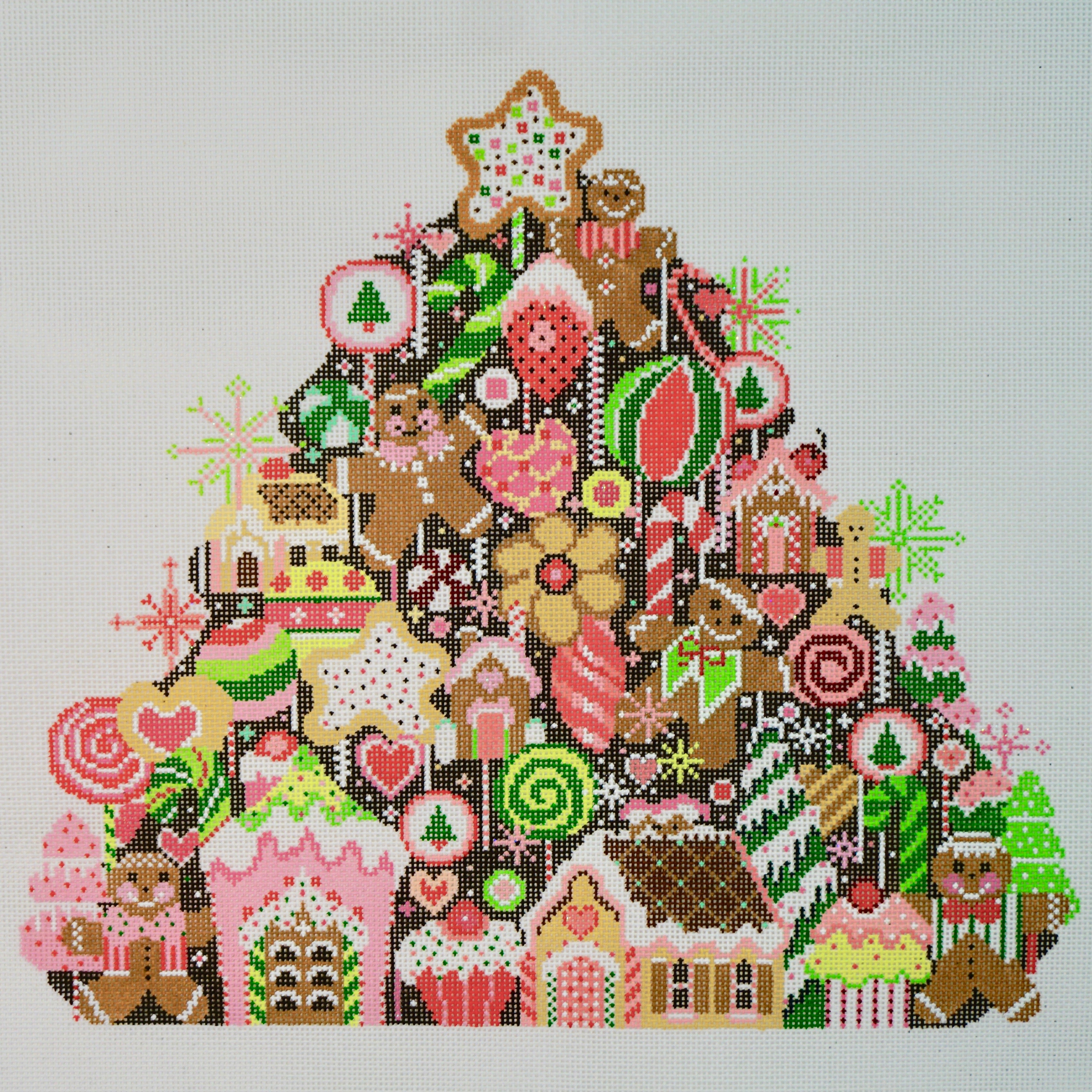 Gingerbread Tree Stitch Guide – The Flying Needles