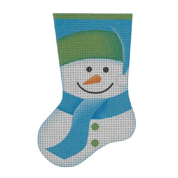 Snowman Mini Socks, Blue &amp; Green
