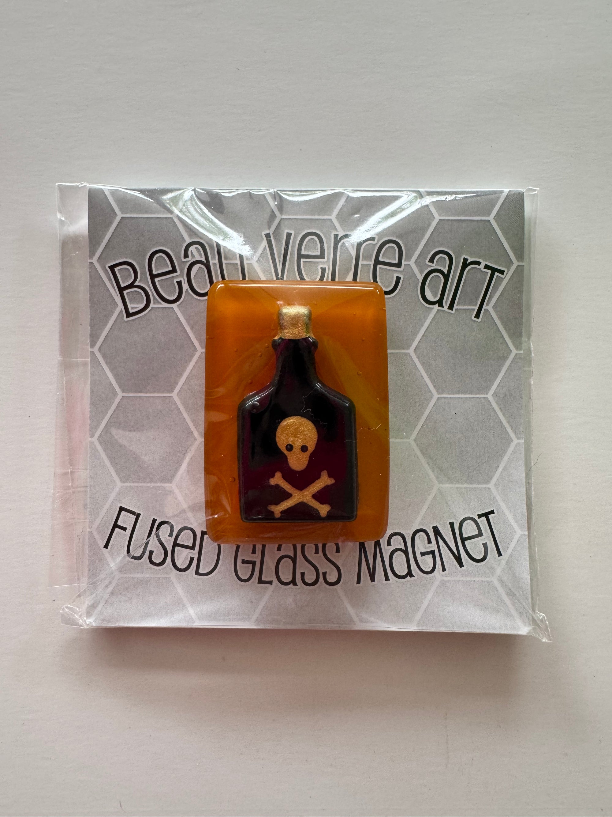 Poison Bottle Fused Glass Needle Minder - The Flying Needles