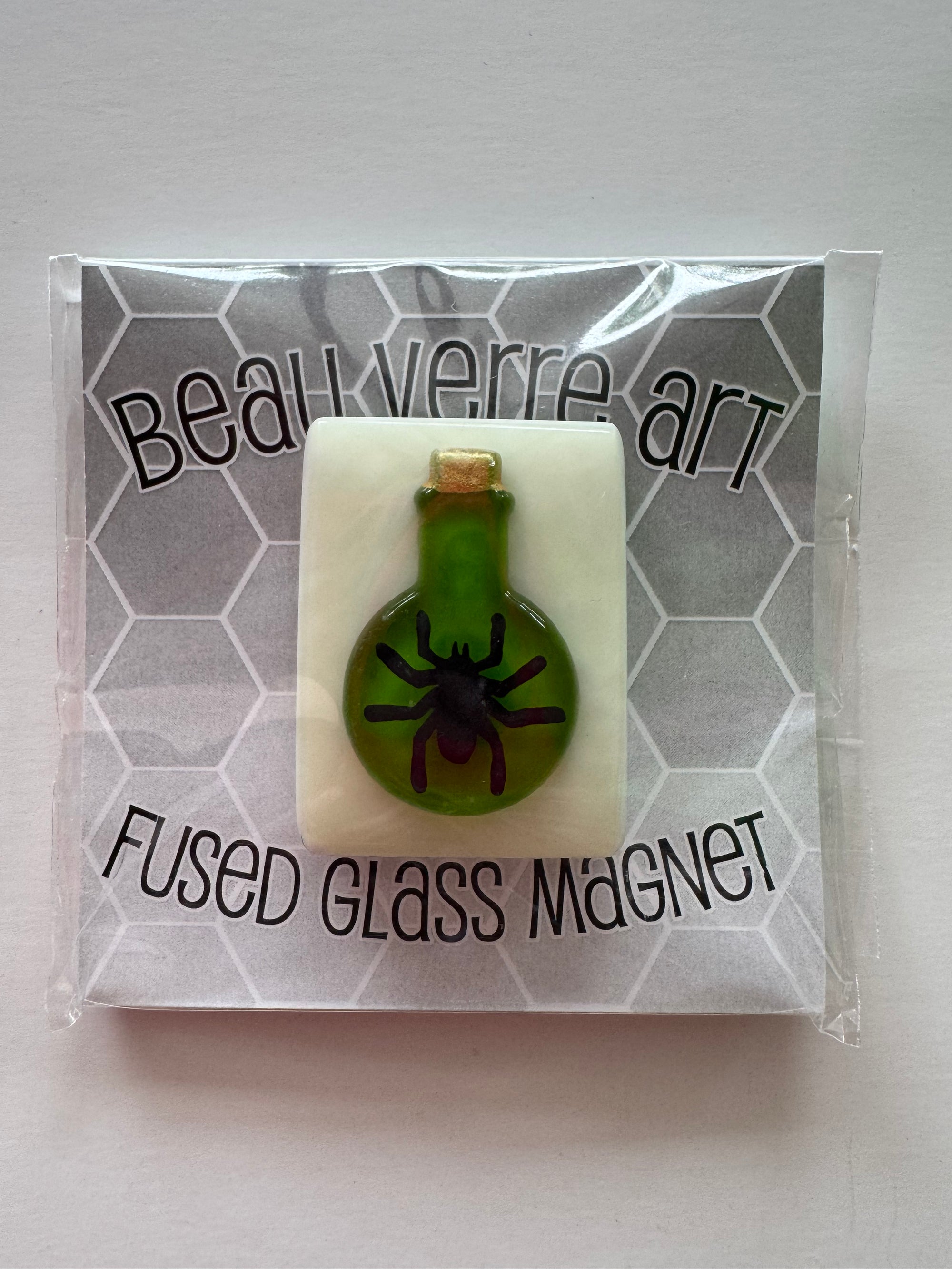 Poison Bottle Fused Glass Needle Minder - The Flying Needles