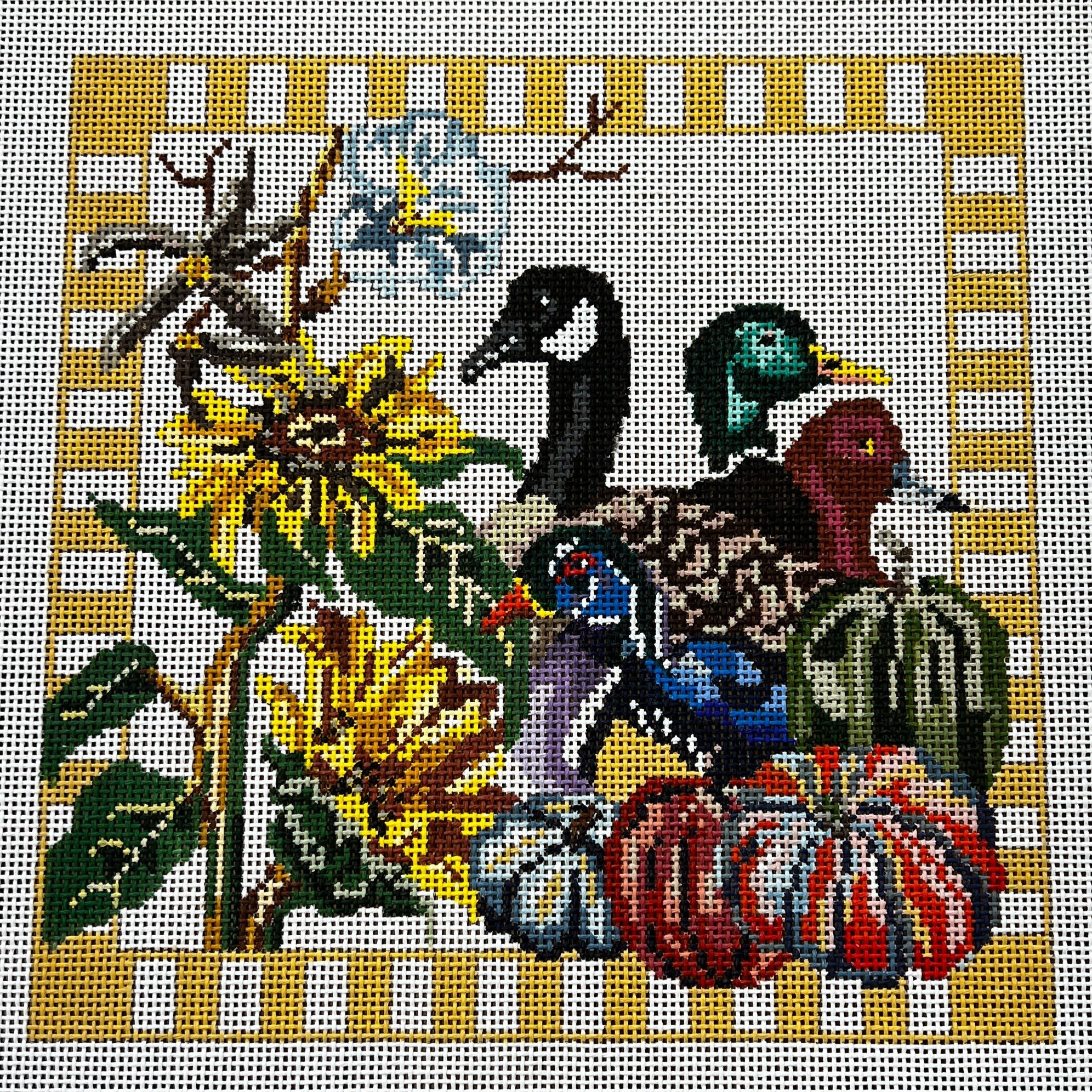 Fall Flower Pillow - The Flying Needles