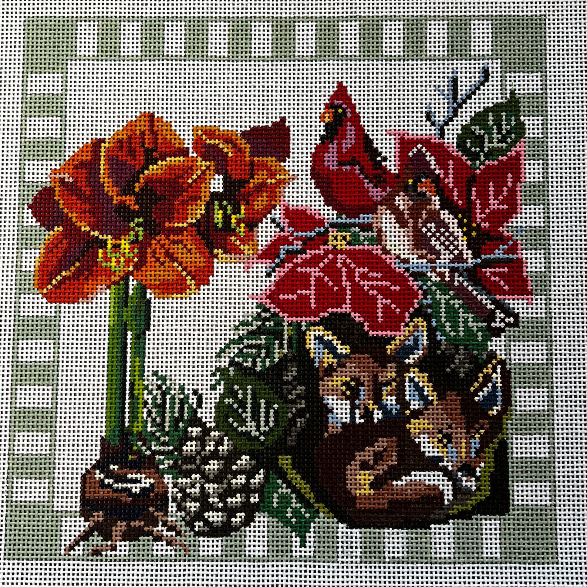 Winter Flower Pillow - The Flying Needles