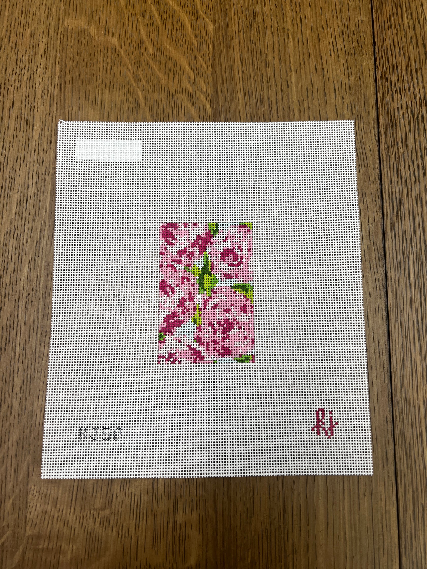 Roses on Teal Luggage Tag - The Flying Needles