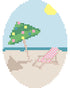 Coastal Christmas Beach Ornament - The Flying Needles