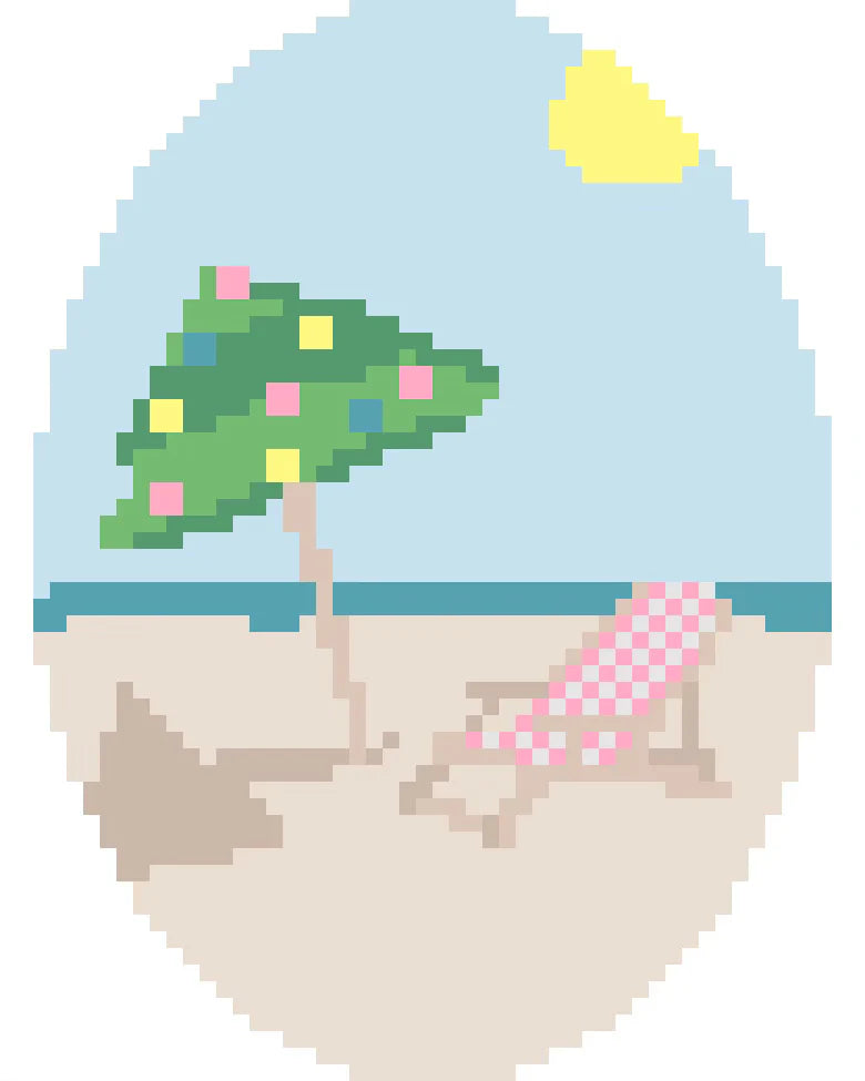 Coastal Christmas Beach Ornament - The Flying Needles