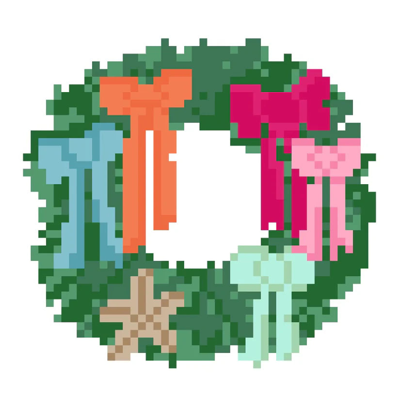 Coastal Christmas Wreath Ornament - The Flying Needles