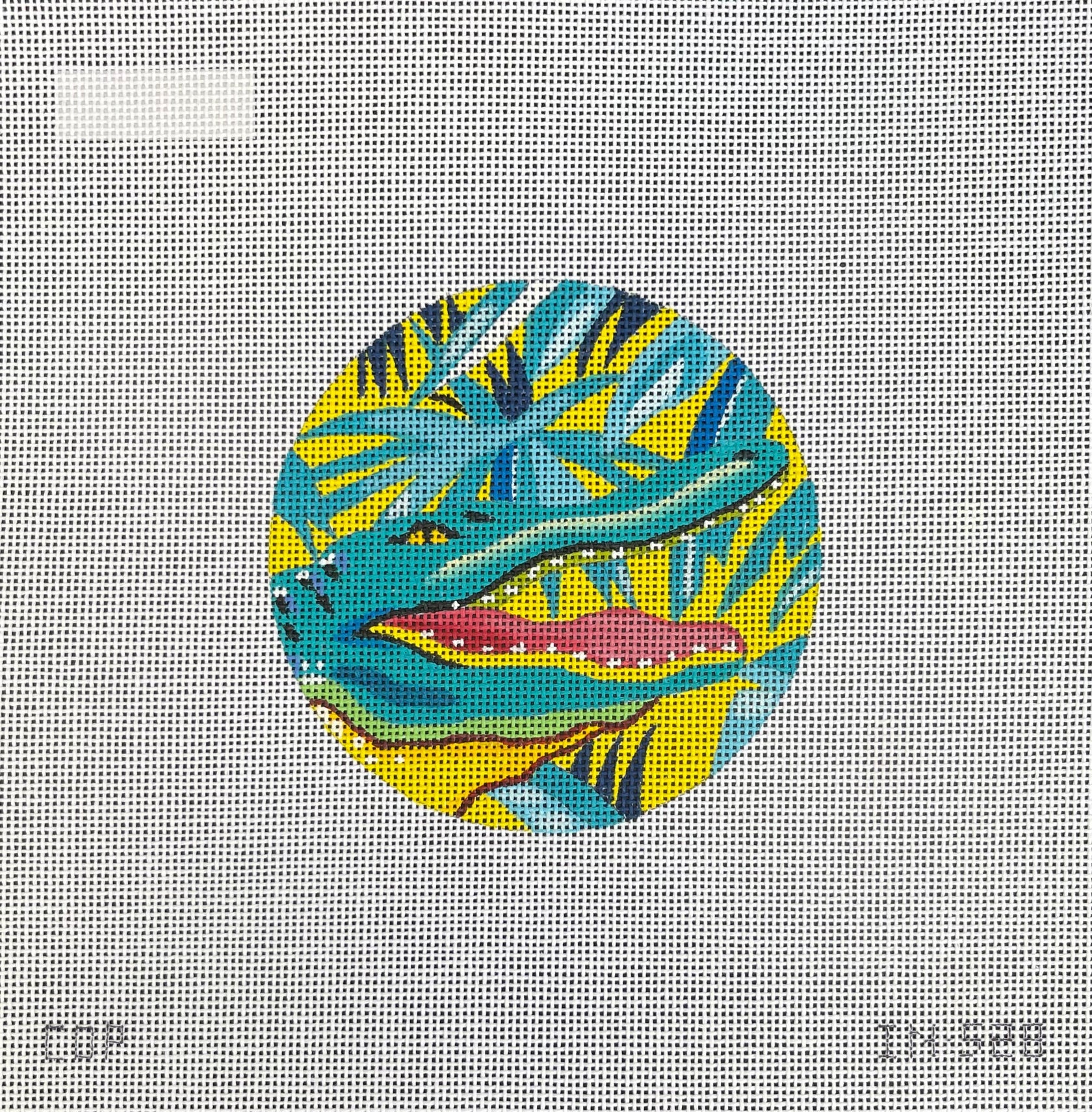 Turquoise Alligator Round - The Flying Needles