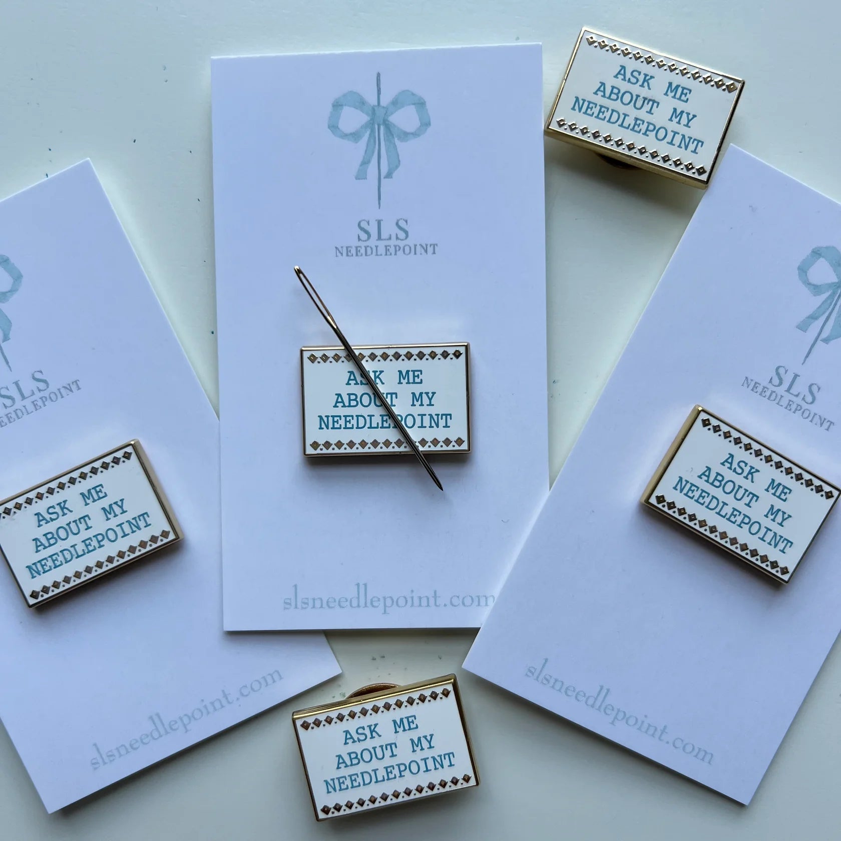 Ask Me About My Needlepoint Needleminder - The Flying Needles