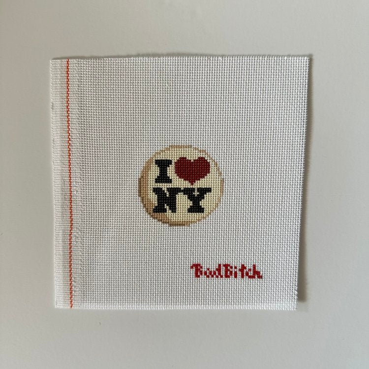 I Love NY Vintage Button - The Flying Needles