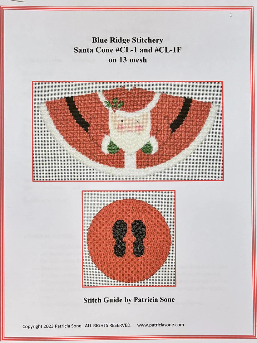 Santa Cone Stitch Guide - The Flying Needles