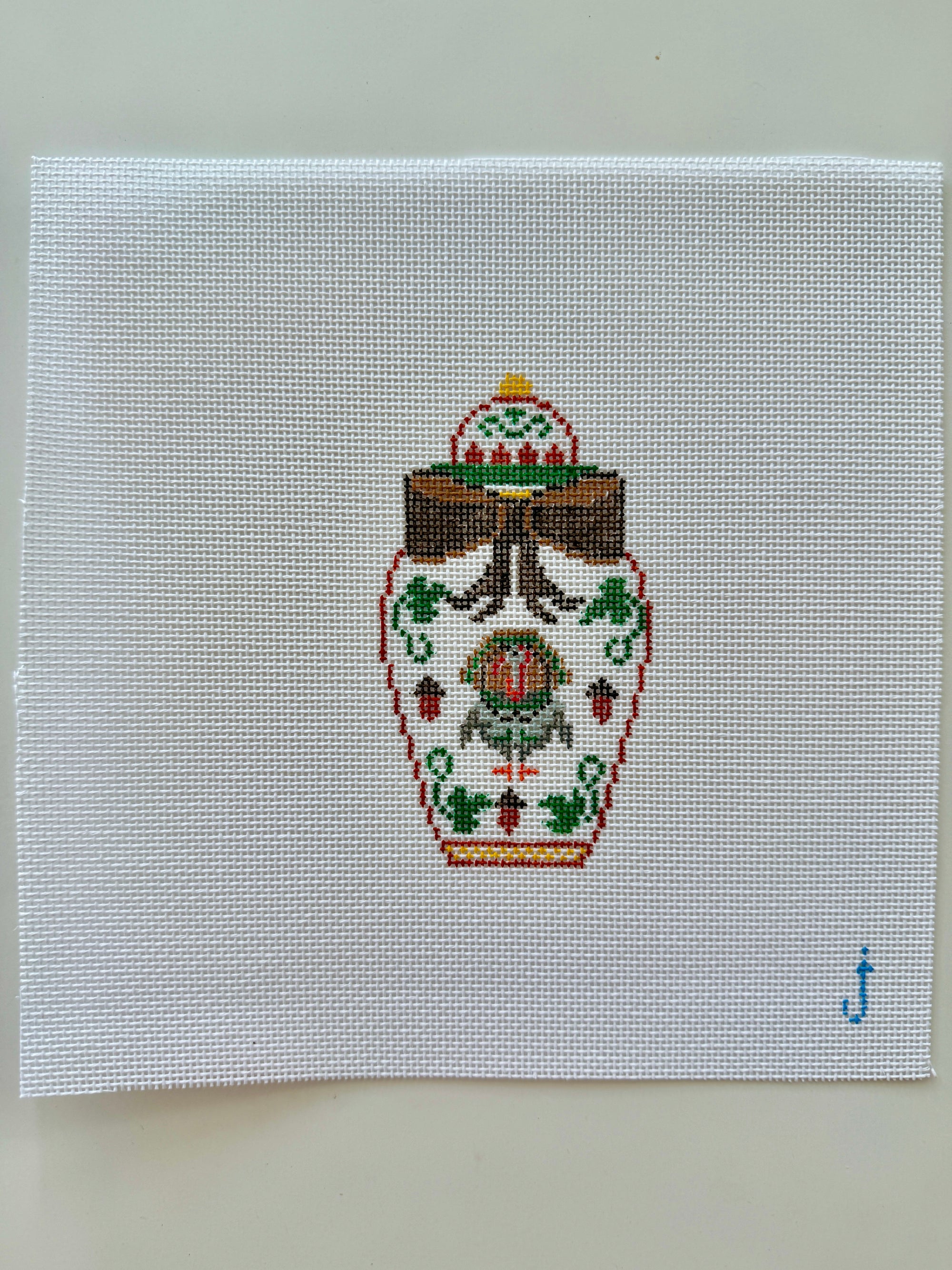 Thanksgiving Ginger Jar - The Flying Needles