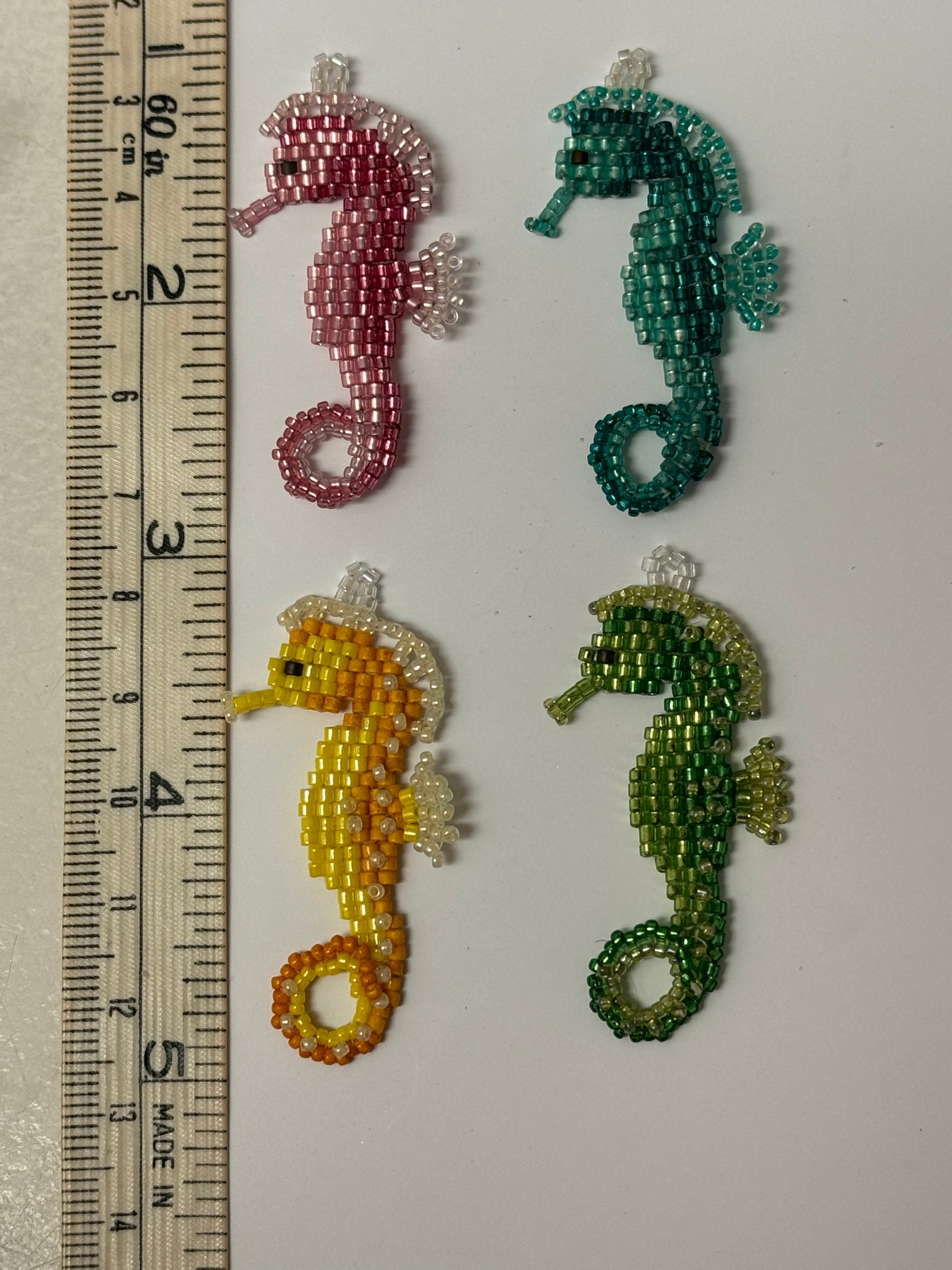 Beaded Seahorse Embellishment - The Flying Needles