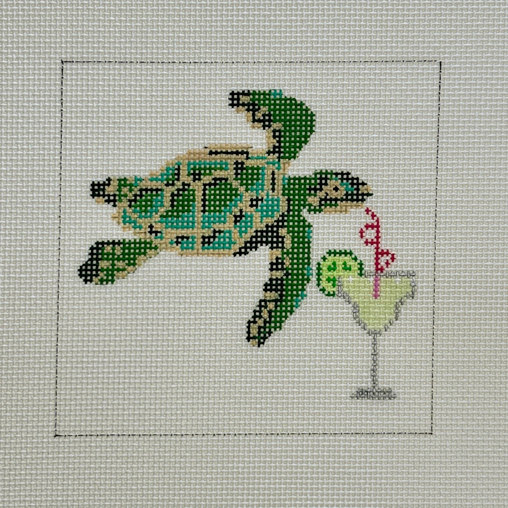 Boozy Sea Creatures: Sea Turtle & Margarita - The Flying Needles