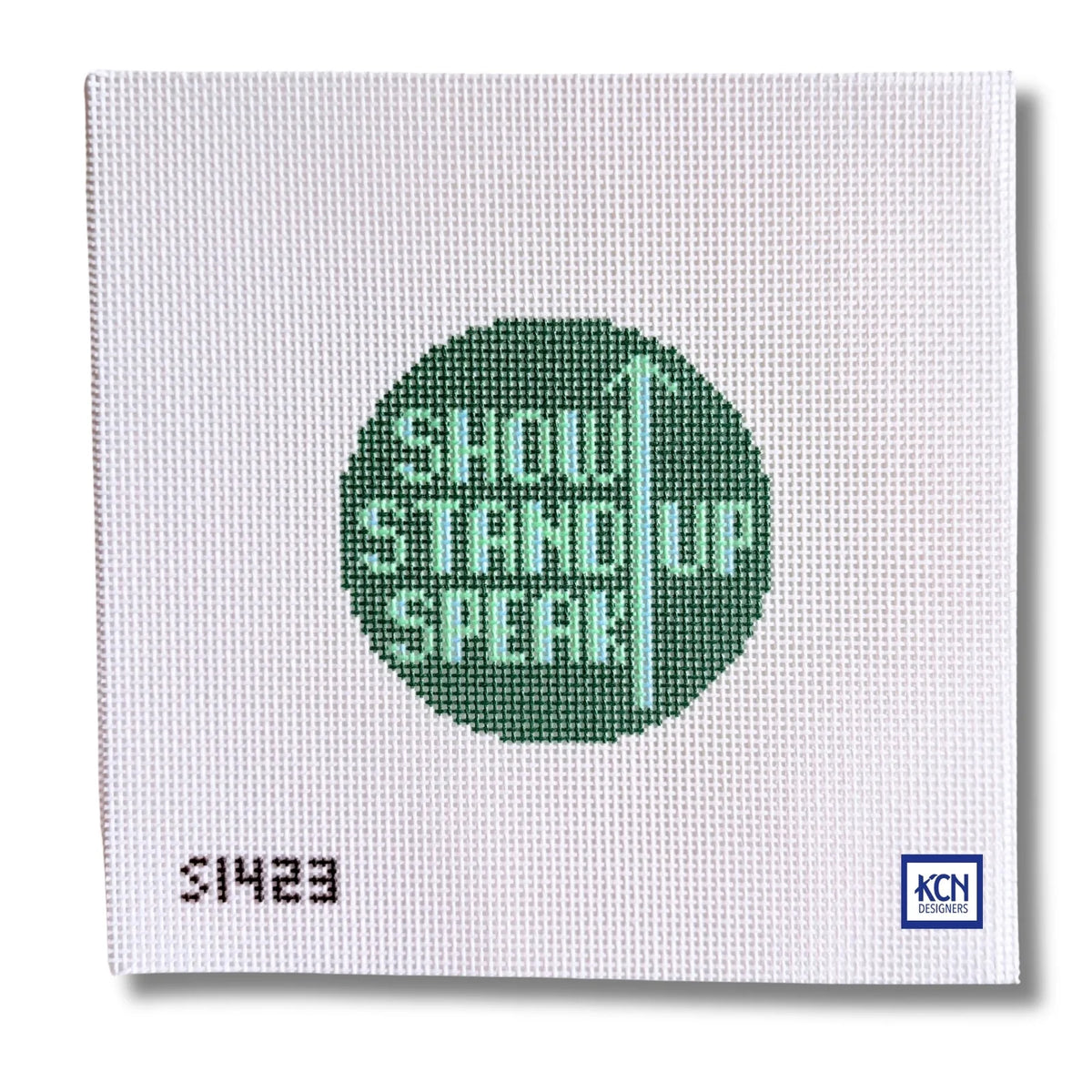 Show Up Round Printed Canvas