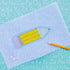 School Pencil Canvas with Stitch Guide - The Flying Needles