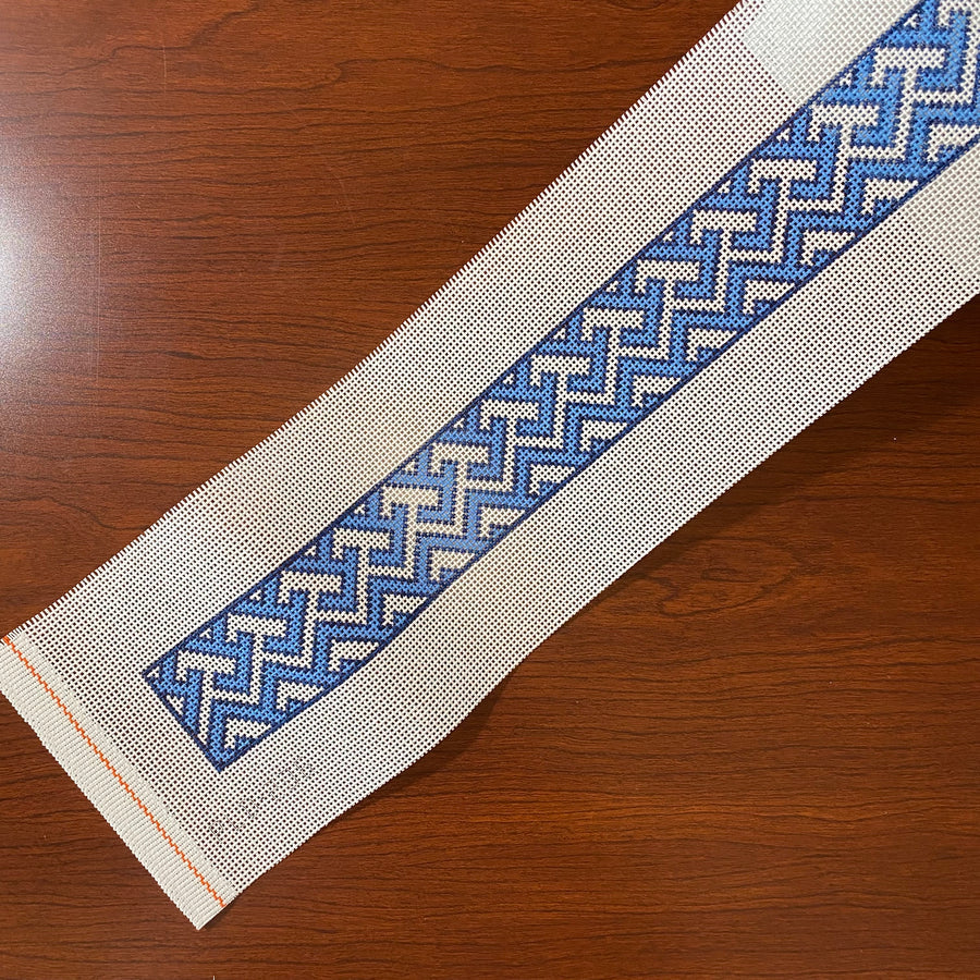 Blue Greek Key Bag Strap - The Flying Needles