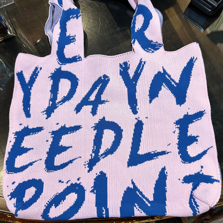 Knitted Grafitti Tote - The Flying Needles