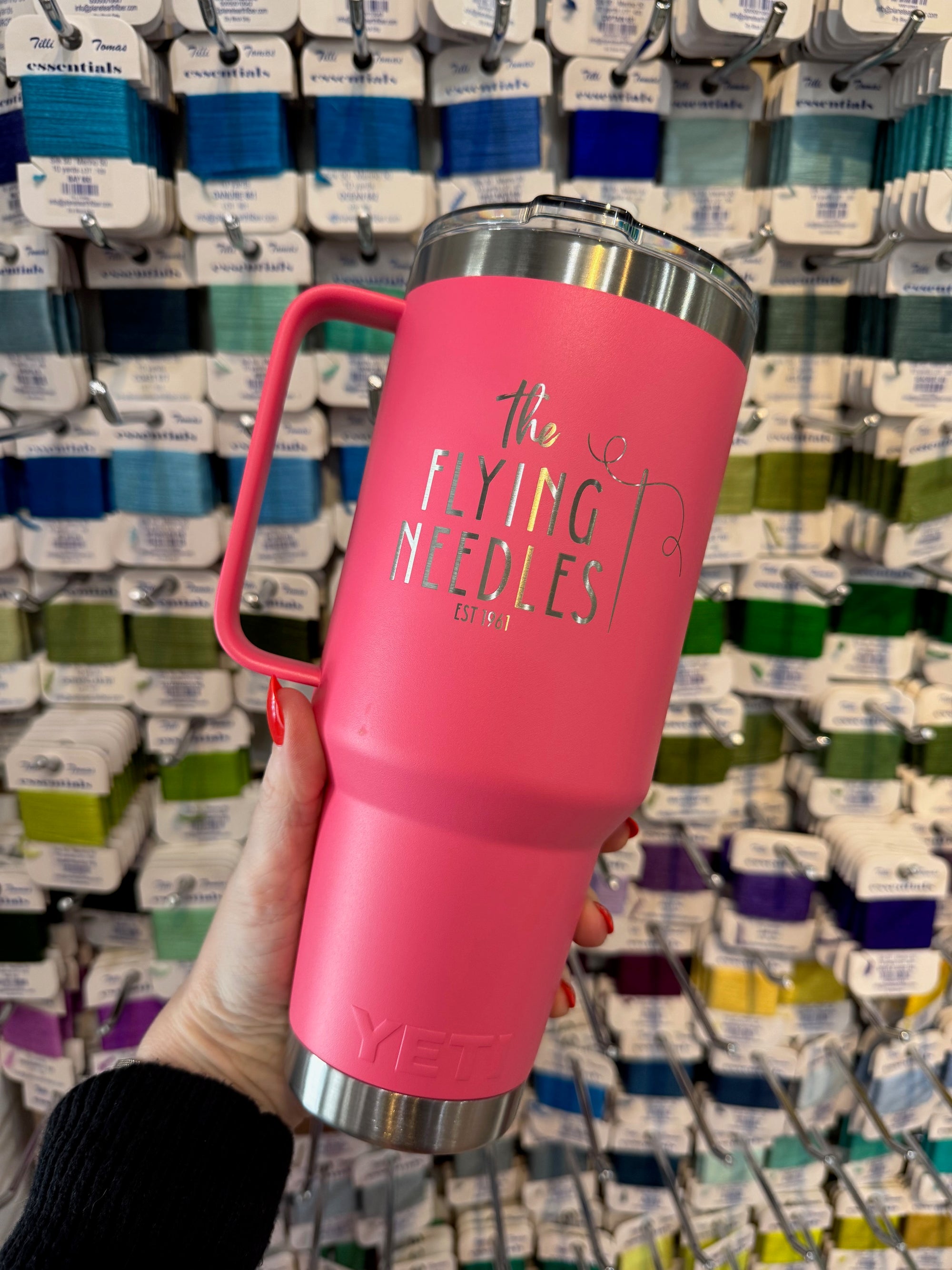 Branded 40oz Yeti Rambler with Straw Lid - The Flying Needles