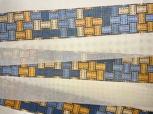 Blue and Orange Ribbon Crossbody Strap - The Flying Needles