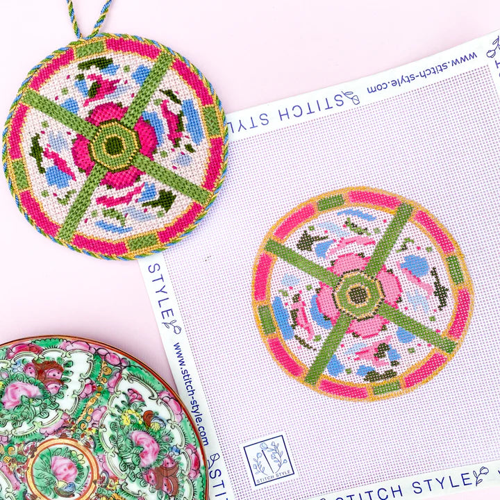 Famille Rose Plate - The Flying Needles