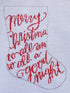 Merry Christmas Ornament Sized Stocking - The Flying Needles