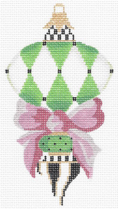 Cool Jade Harlequin Stitch Guide - The Flying Needles