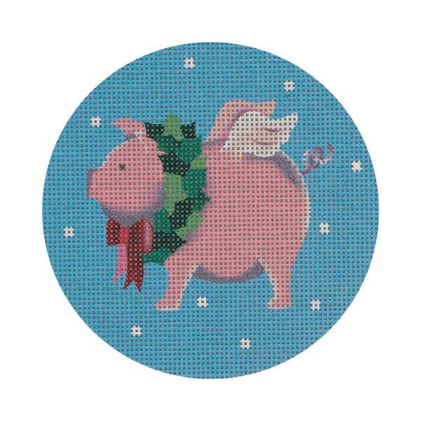 Flying Pig w/ Wreath