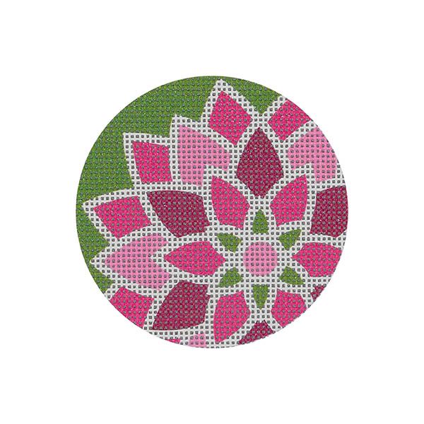 3" dia Graphic flower, Pink