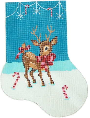 Retro Reindeer Midi Stocking - The Flying Needles