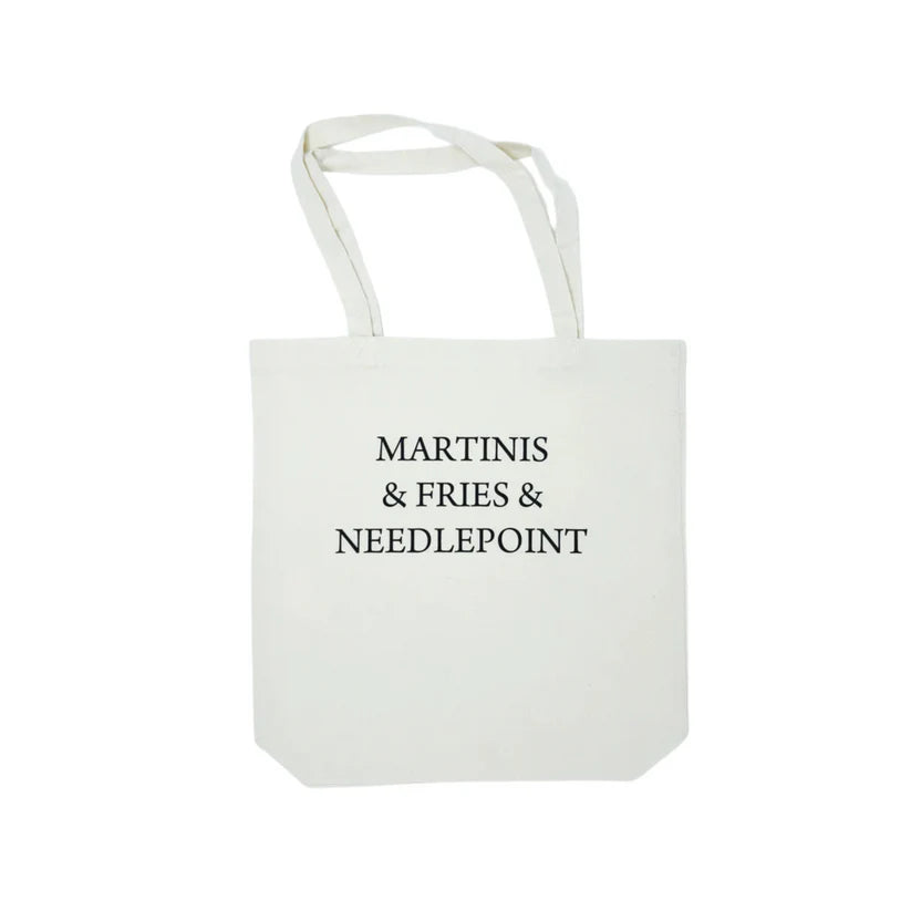 Martinis & Fries & Needlepoint Tote - The Flying Needles