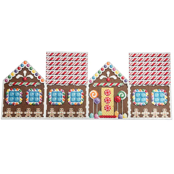 Candy Cane Roof Gingerbread House - The Flying Needles