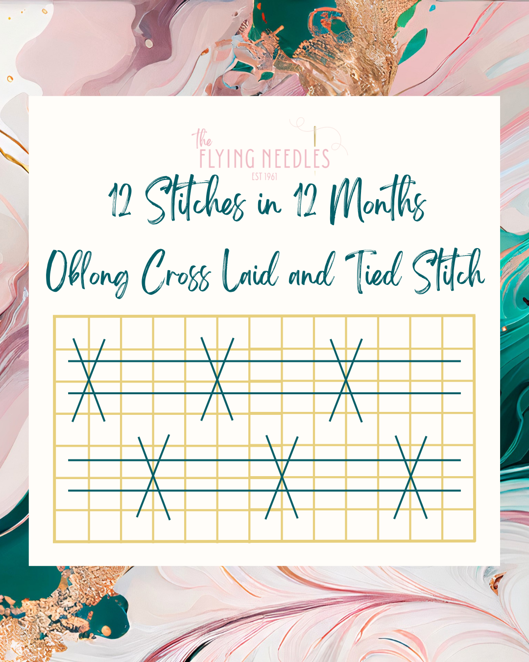 Oblong Cross Laid and Tied Stitch Download - The Flying Needles