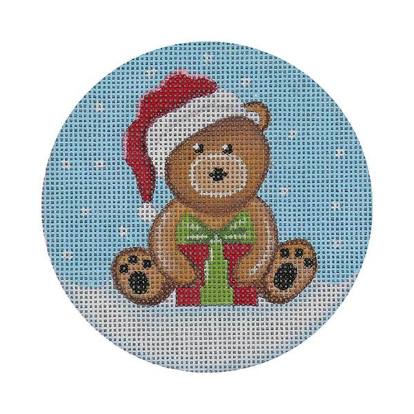Brown Santa Bear w/Present