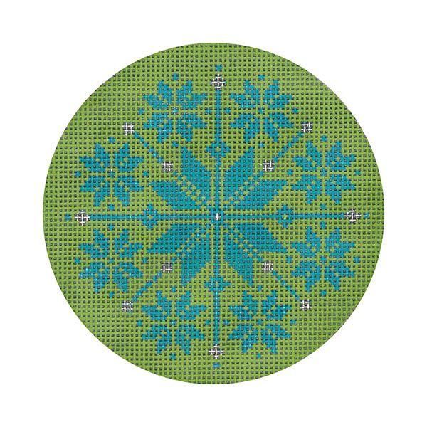 Gr/Turq Nordic Snowflake