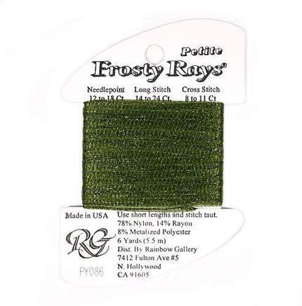 Petite Frosty Rays PY086 Dark Olive Green Gloss - The Flying Needles