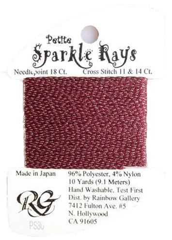 Petite Sparkle Rays PS30 Burgundy - The Flying Needles